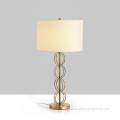 Glass Table Lamp Glass ball combination fabric lampshade luxury table lamps Factory